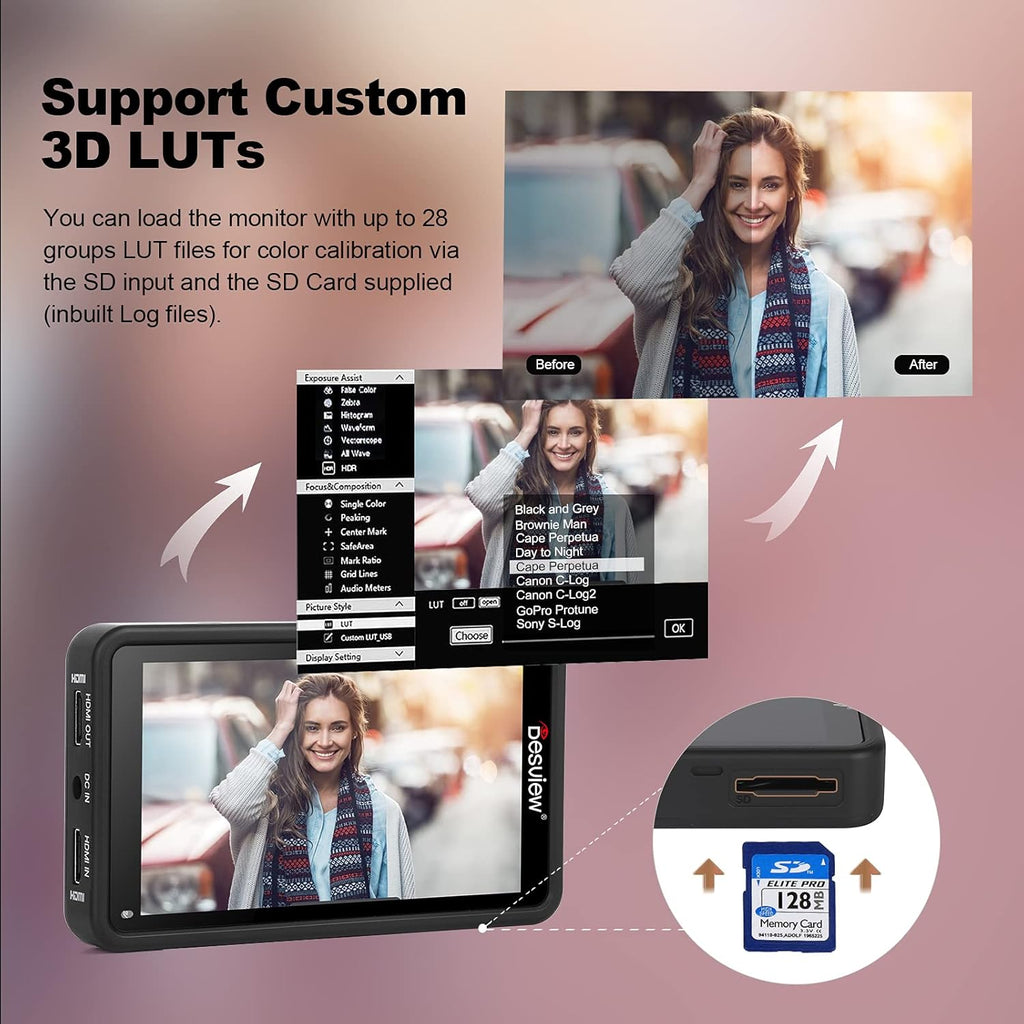 5.5 inch Touch Screen Camera Monitor 1920x1080 IPS 4K P25496