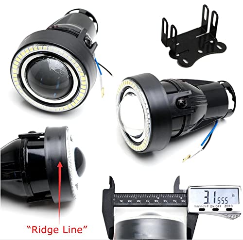 3-Inch Projector Fog Light Kit with 40-SMD Red LED Halo Ring C19001