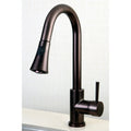 Single Handle Oil Rubbed Bronze Pull-Down Kitchen Faucet C732239