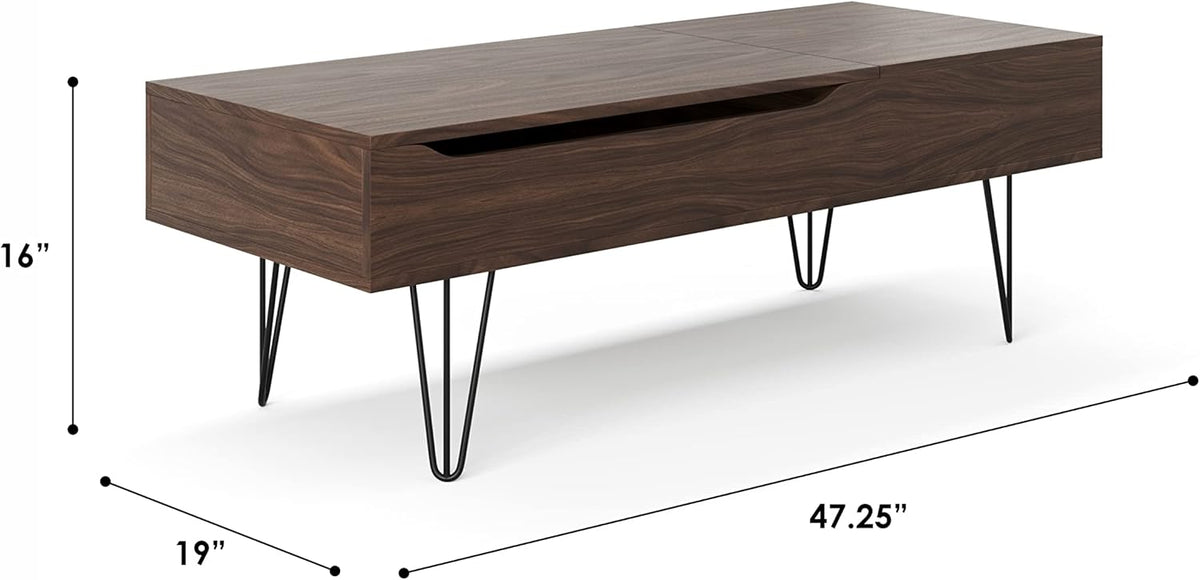 Dark Walnut Lift Top Coffee Table U7683