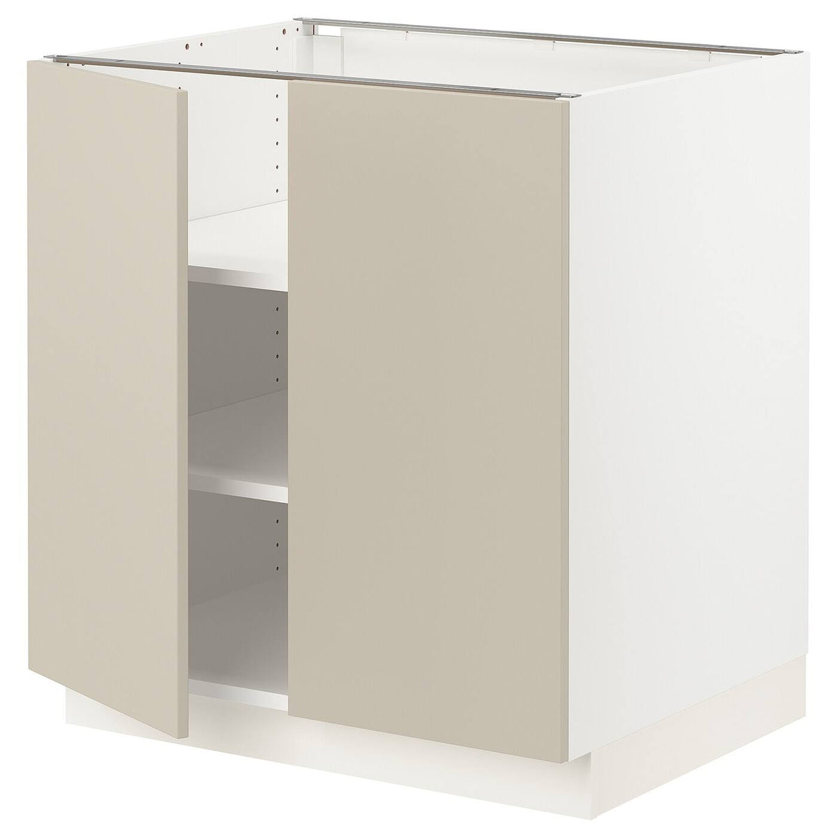 White Base Cabinet with shelves and 2 Doors F2920