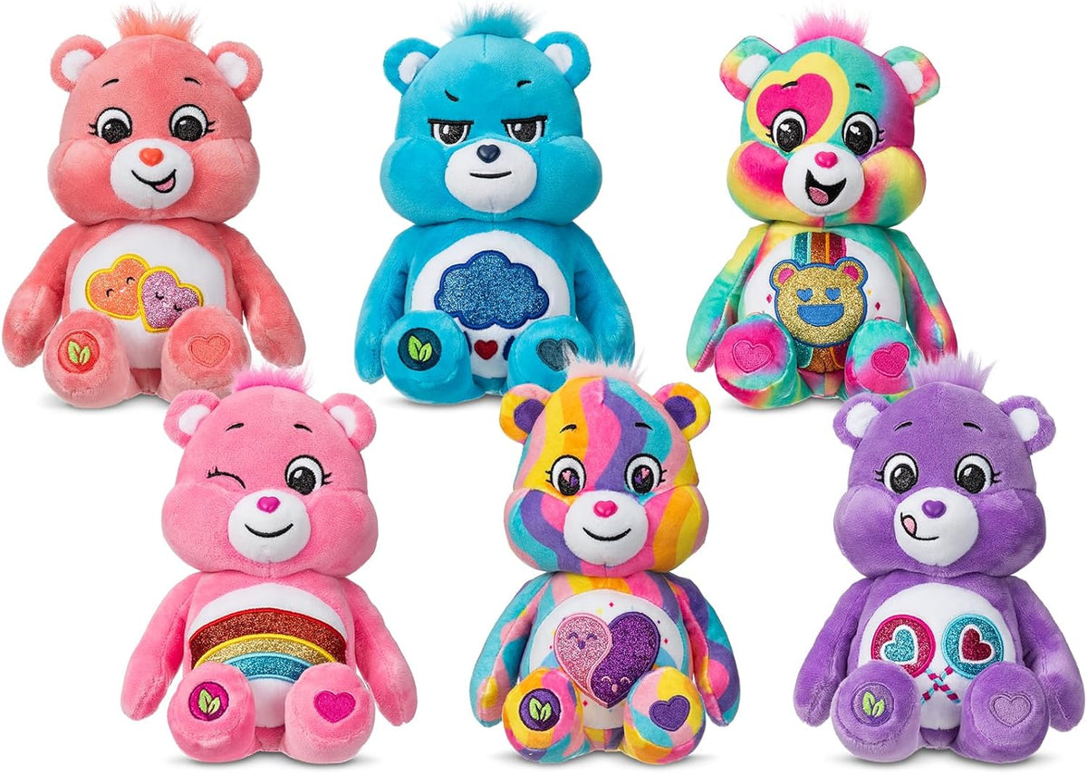 9" Tie Dye Glitter Plush Stuffed Animal D707777