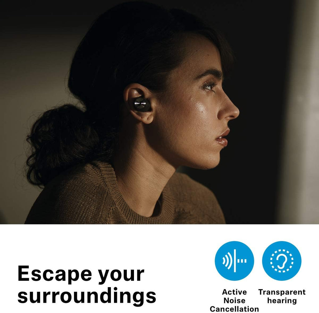 White Bluetooth Earbuds with Active Noise Cancellation D544521