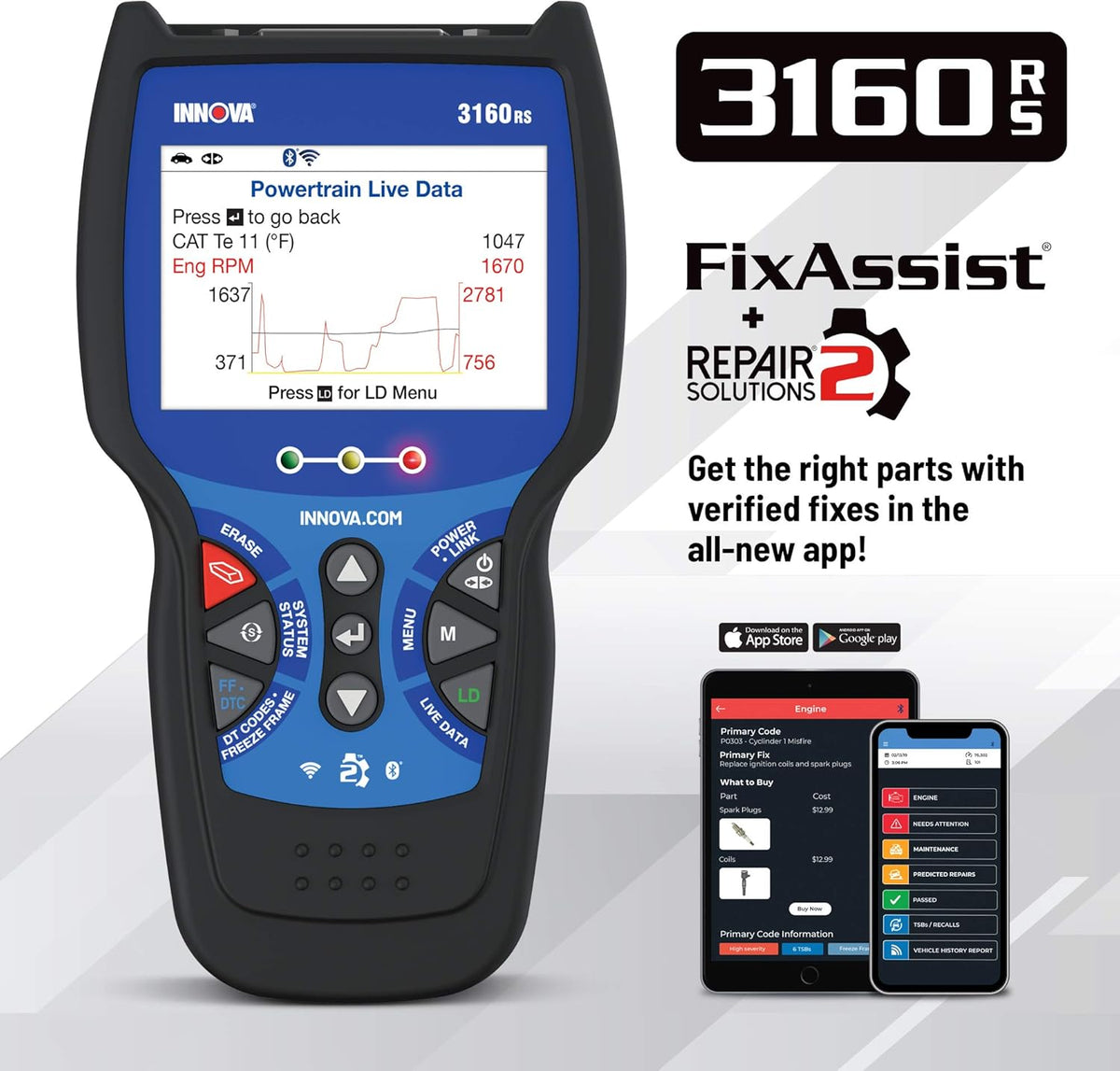 OBD2 Scanner with ABS Bleed and Oil Light Reset K13319