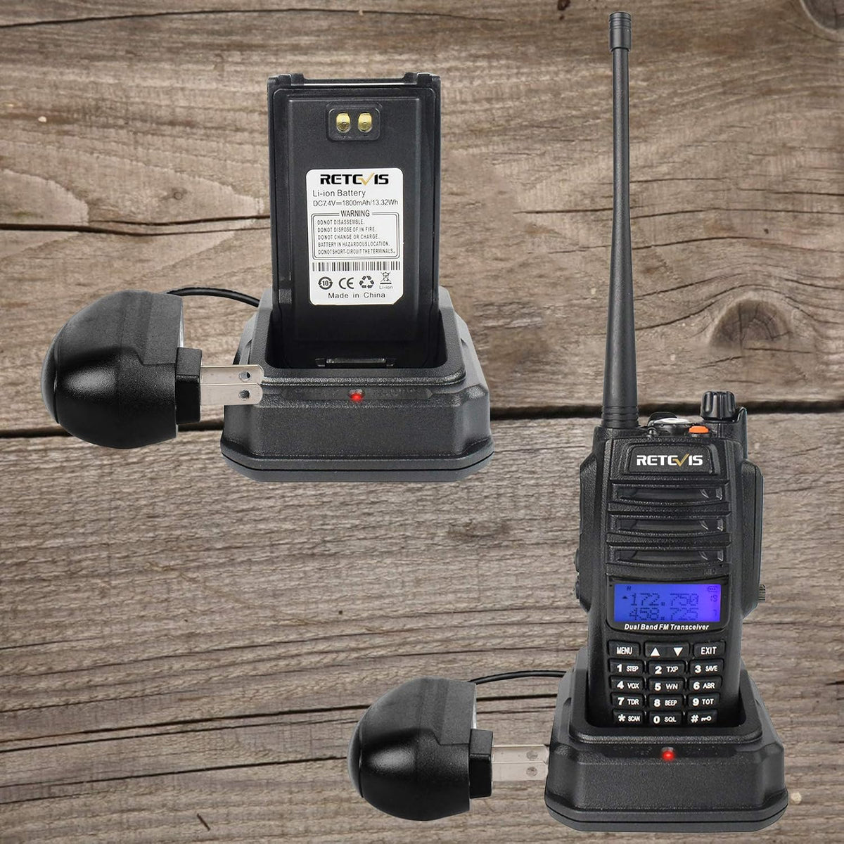 Waterproof Dual Band Rechargeable 2 Way Radio 2 Pack Z41552