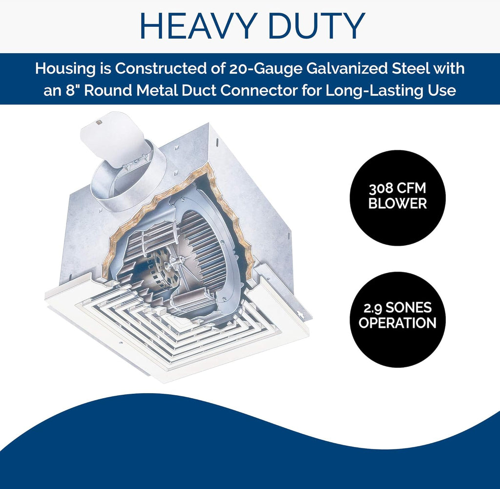 White 308 CFM Ventilator Fan D3605