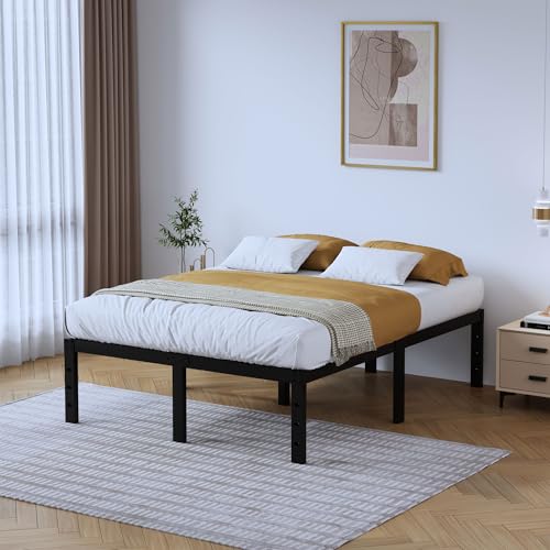 14 Inch Tall Black Heavy Duty Steel Bed Frame U7093