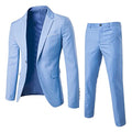 Men’s Blazer Set Slim 2 Piece Suit Set Plus Size Suit Jacket and Dress Pants Sets D87128