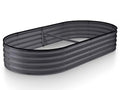 Gray 6×3×1ft Galvanized Metal Raised Garden Bed I12244