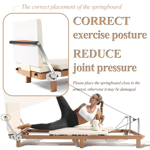 Adjustable Resistance Pilates Reformer with Jumpboard C703981