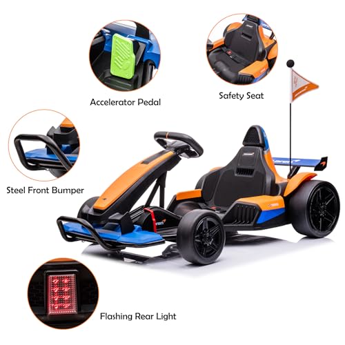 24V Electric Go Kart with 400W Motor, 2 Speeds Drift Kart W333