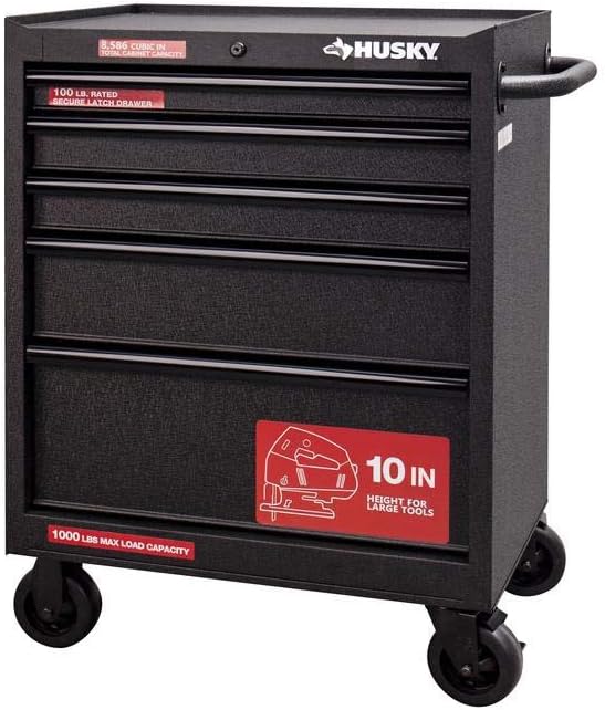 Textured Black 5-Drawer Roller Cabinet Tool Chest C61272