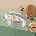 Stainless Steel Fish Steamer Pot with Glass Lid T639704