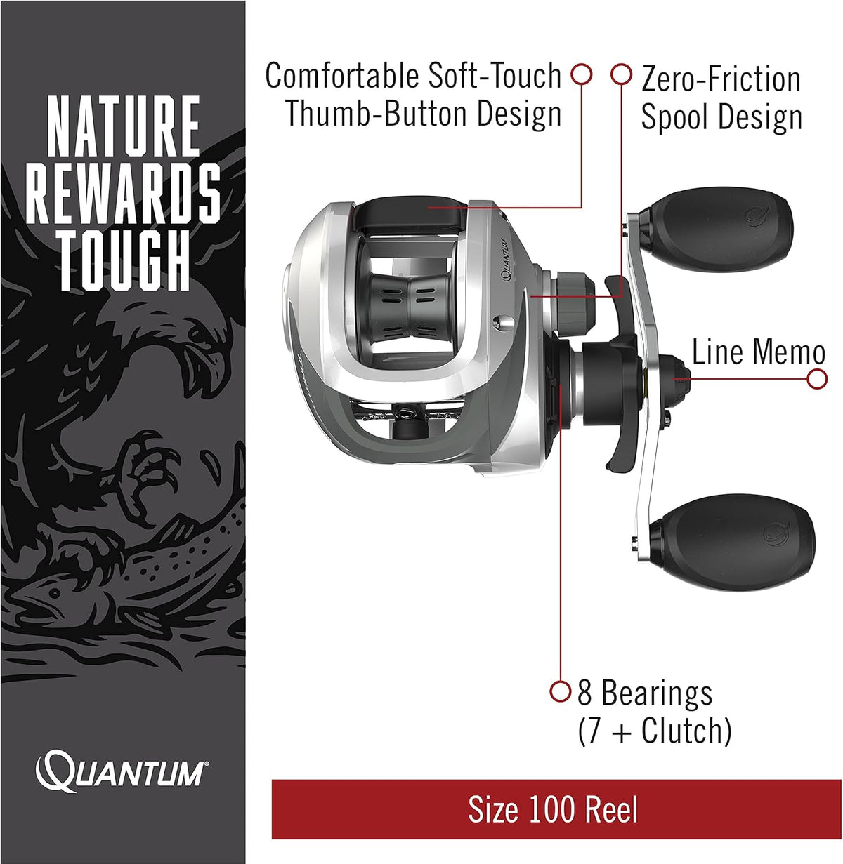 7.3:1 Gear Ratio Baitcast Fishing Reel A2356
