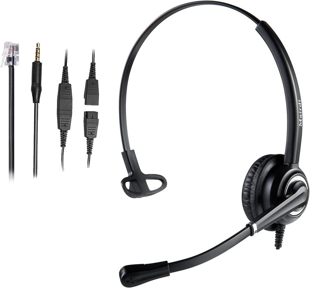 Binaural Telephone Headset with Noise Cancelling Microphone Y2318