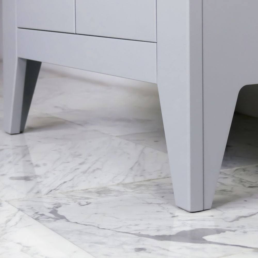 32x22 Grey Bathroom Vanity Cabinet Set with Ceramic Counter Top H97501