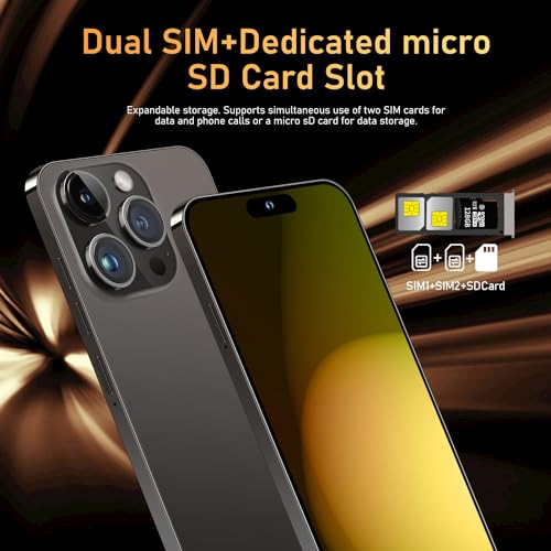 15 ProMax Smartphone, 6+256GB Unlocked, Android 13.0, 48+108MP Zoom Camera, Build-in Pen, 6800mAh, Dual SIM, 6.7" HD Screen, 5G/4G Phone (White) F1540