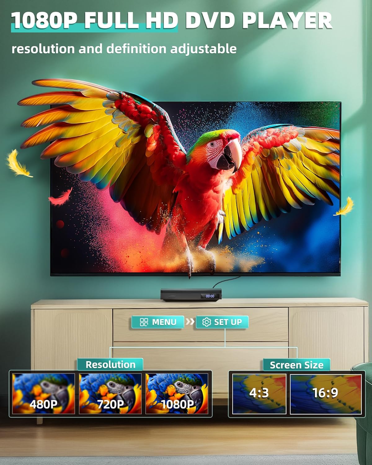 Compact HDMI DVD Player with Remote Control G6396