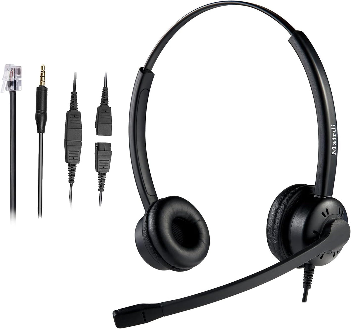 Binaural Telephone Headset with Noise Cancelling Microphone Y2318