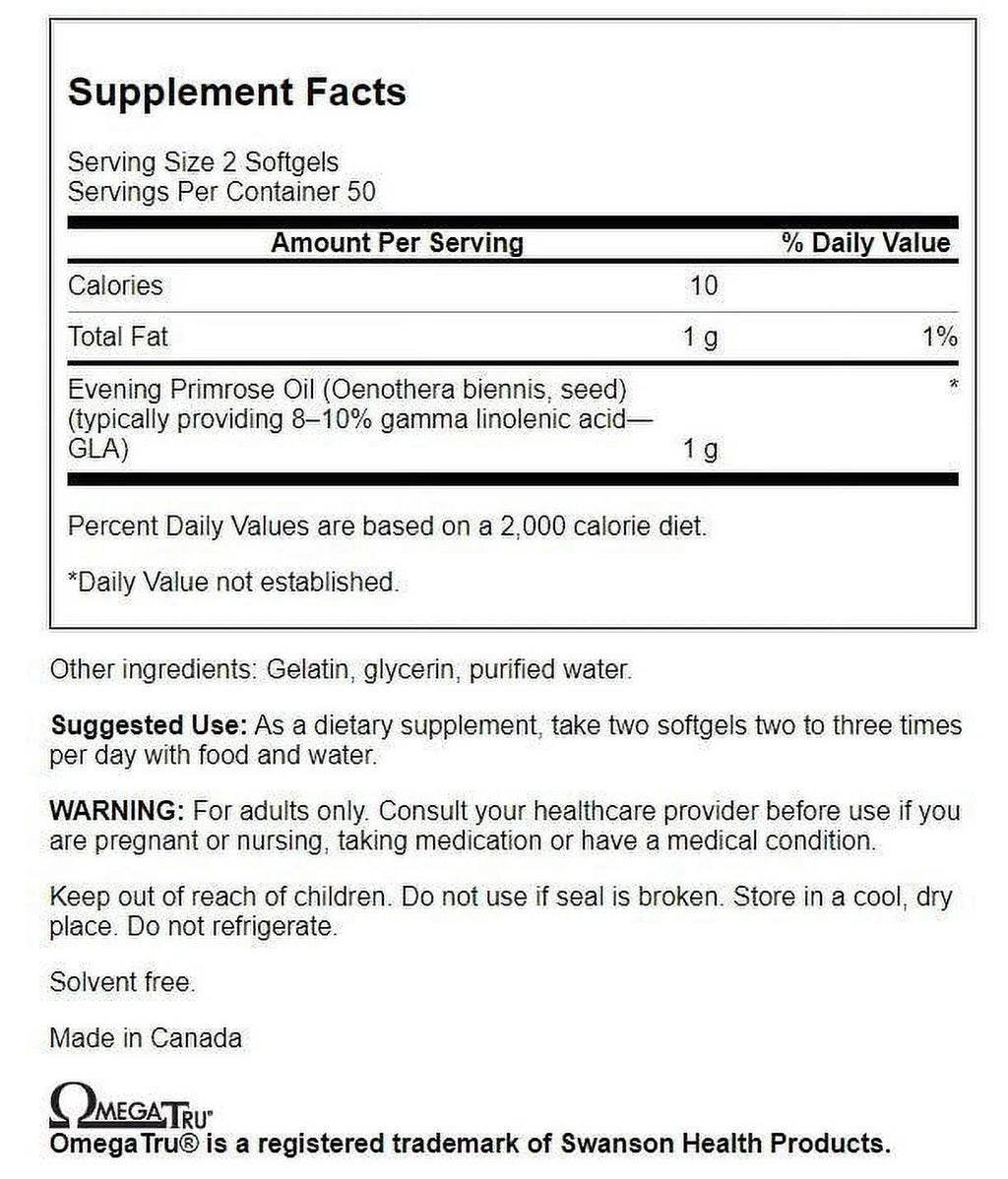 Evening Primrose Oil 500 mg 100 Sgels 2 Pack L161141
