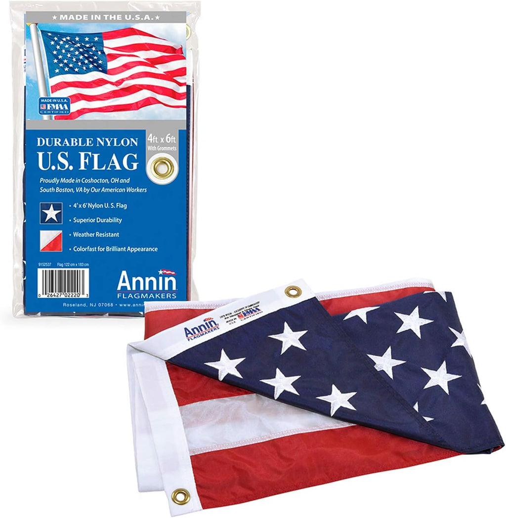 3x5 ft Nylon American Flag with Sewn Stripes and Embroidered Stars E64710