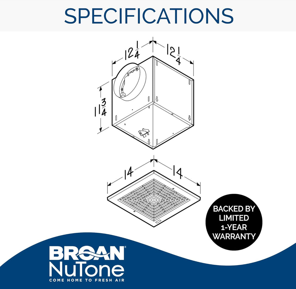 White 308 CFM Ventilator Fan D3605