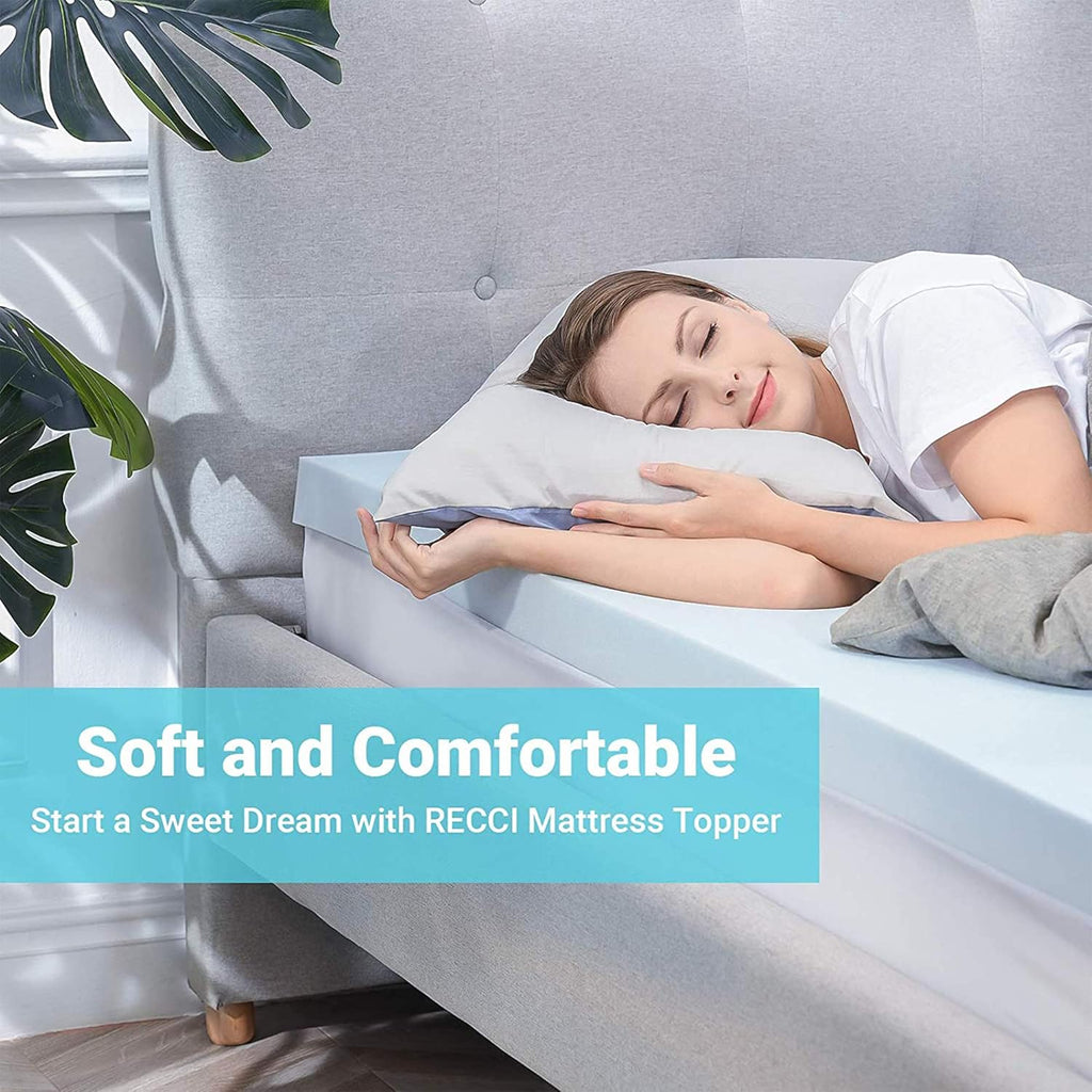 2.5 Inch California King Gel Infused Memory Foam Mattress Topper Pack of 2 H343