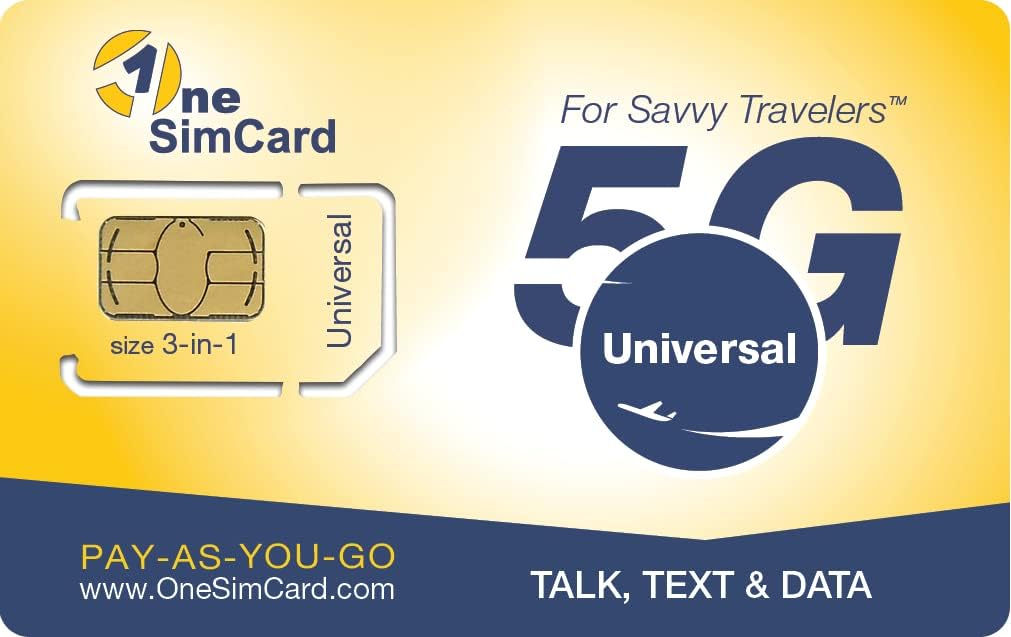 2 Pack Universal 3-in-one SIM Card with $5 Credit V101