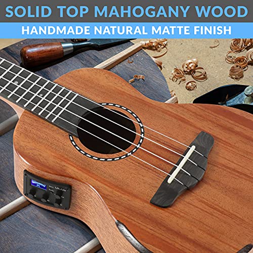 23" Acoustic Electric Mahogany Tenor Ukulele with Detachable Strap A61358