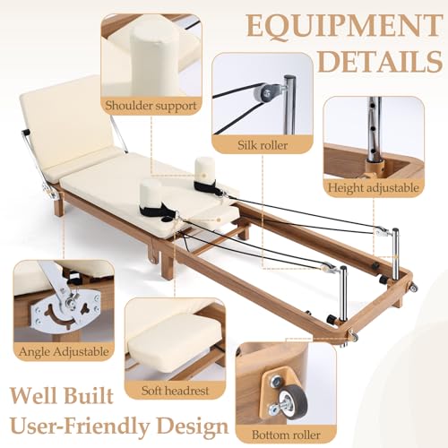 Adjustable Resistance Pilates Reformer with Jumpboard C703981