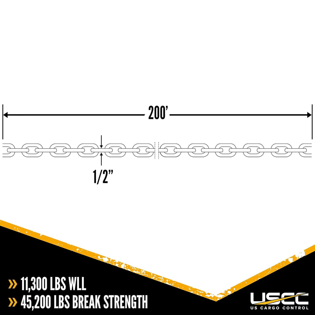1/2 Inch x 200 Foot Grade 70 Transport Chain D312