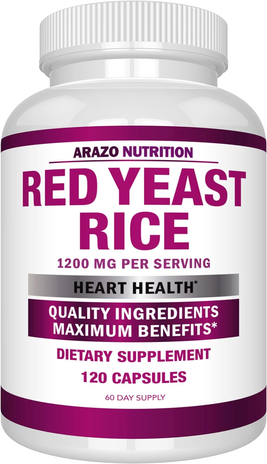 Red Yeast Rice Extract 1200 MG Vegetarian 120 Capsules M252825