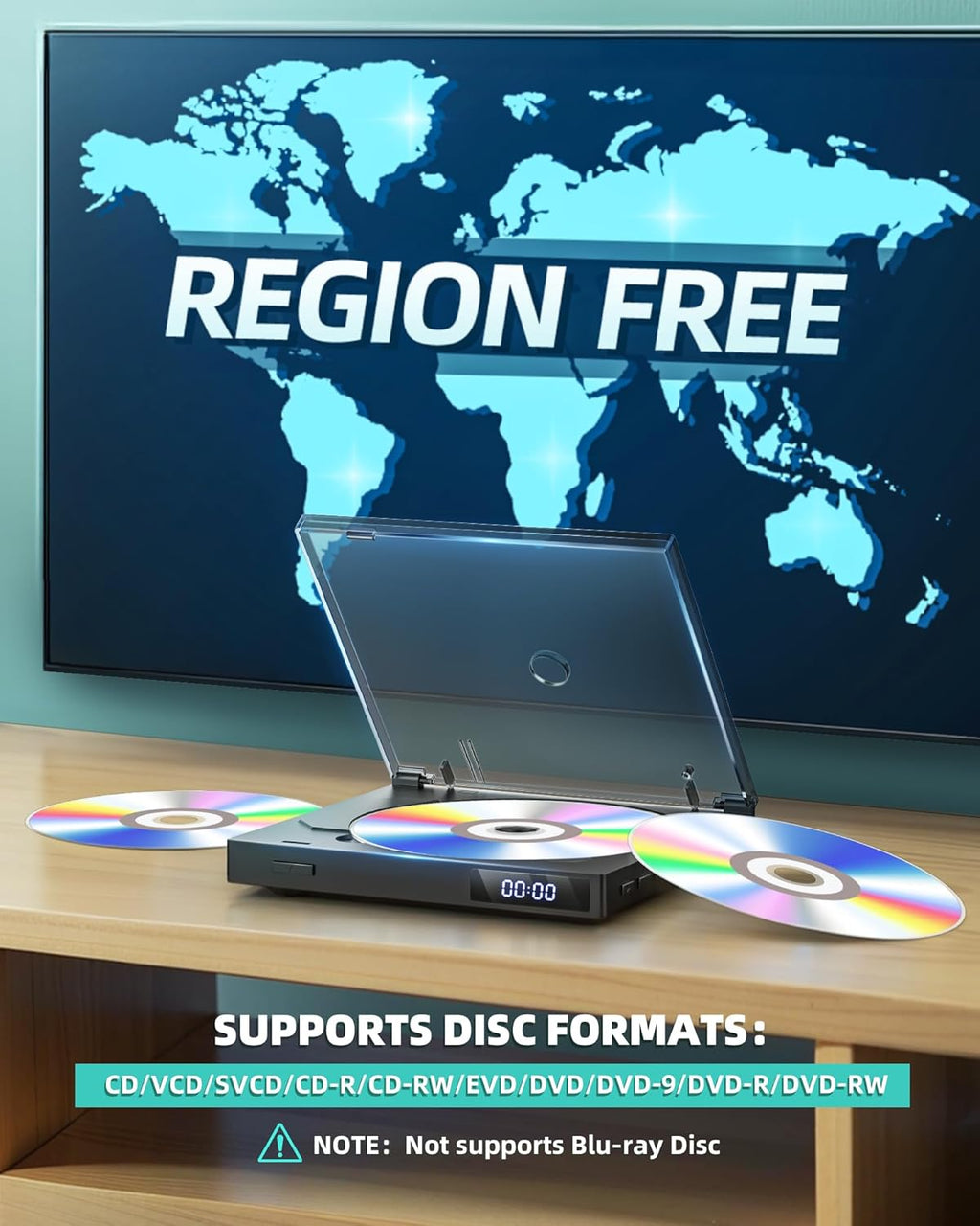 Compact HDMI DVD Player with Remote Control G6396