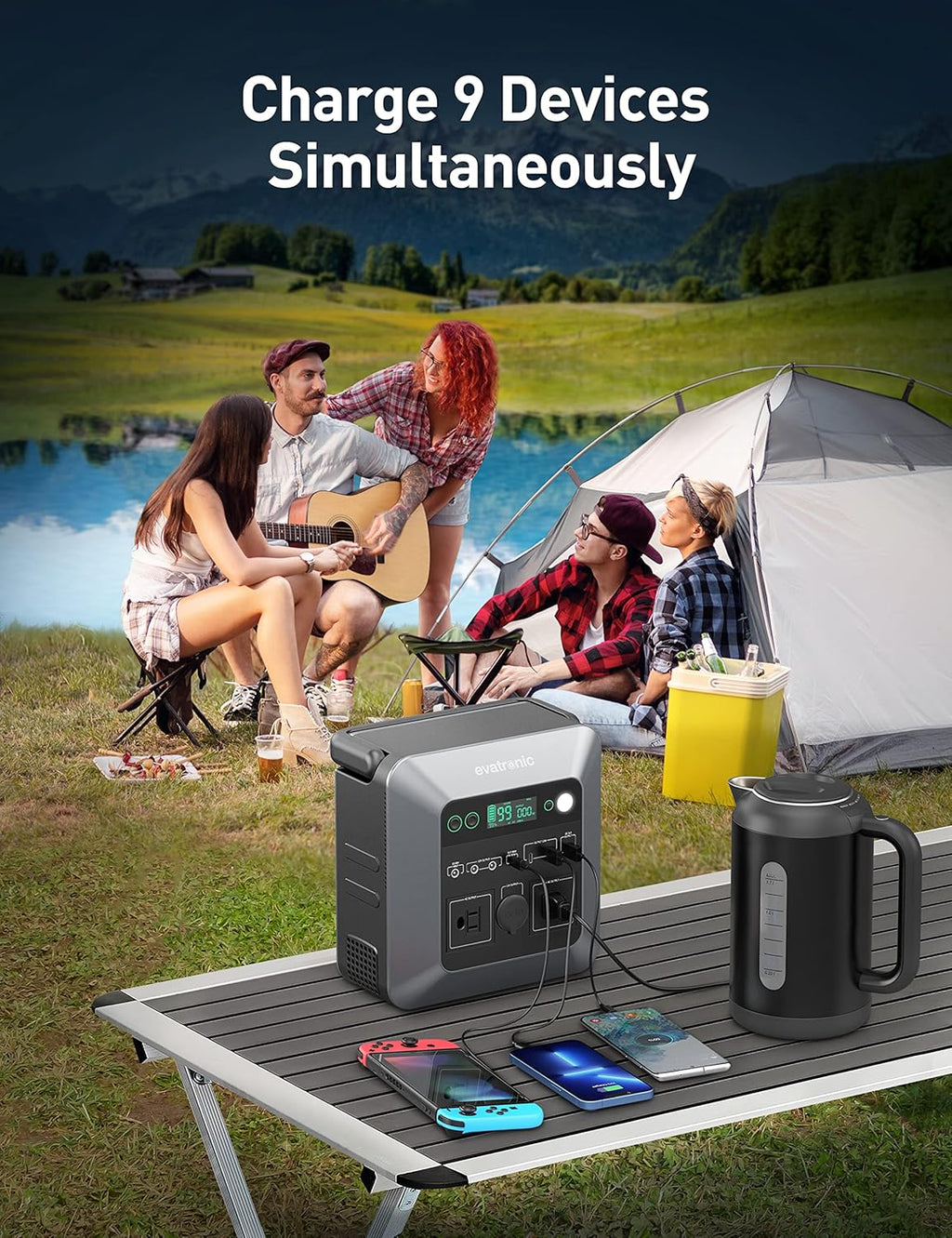 600W 712Wh Portable Power Station with 110V AC Outlets T326647