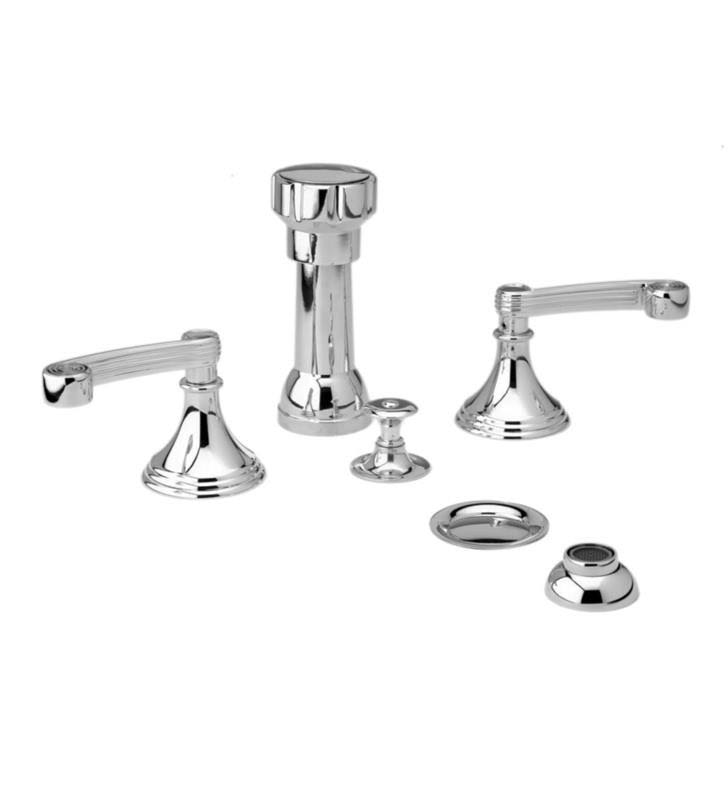 Polished Brass Four Hole Deck Mounted Bidet Faucet Set E173448