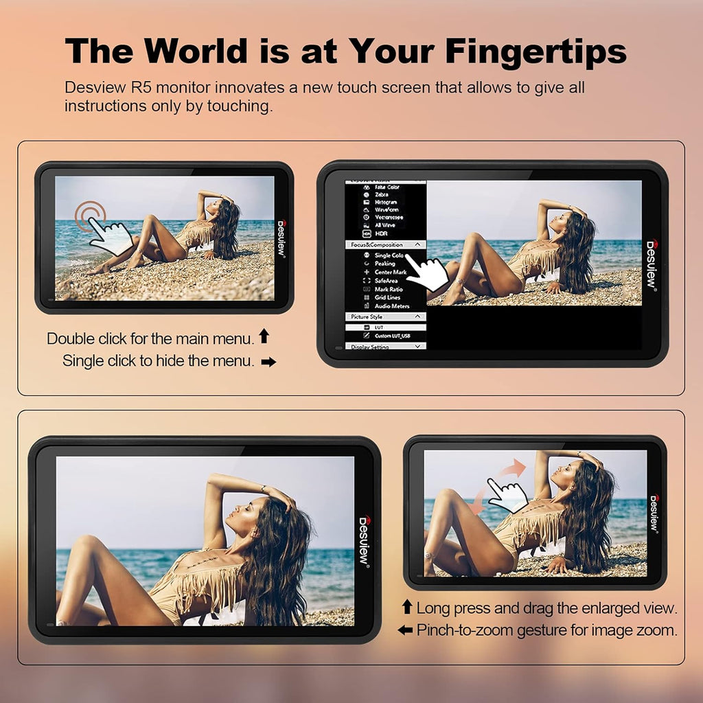 5.5 inch Touch Screen Camera Monitor 1920x1080 IPS 4K P25496