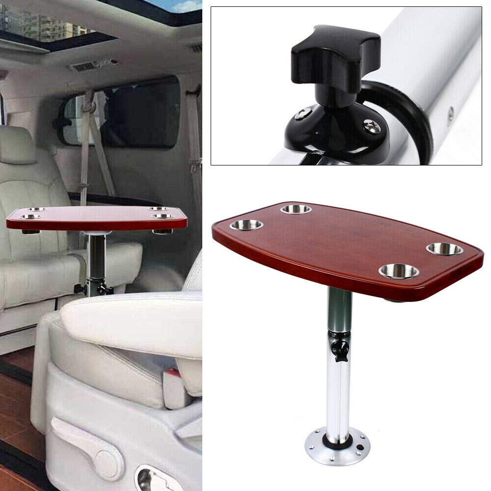 Adjustable Pedestal Table with 4 Cup Holders H100
