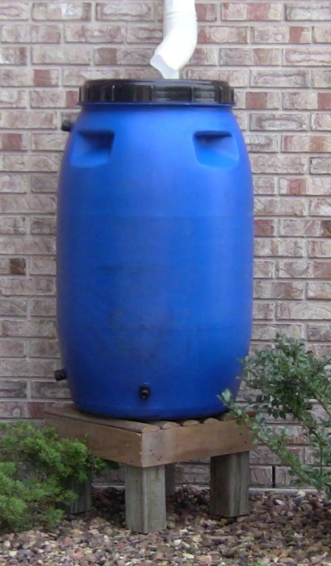55 Gallon Blue Rain Barrel J854873