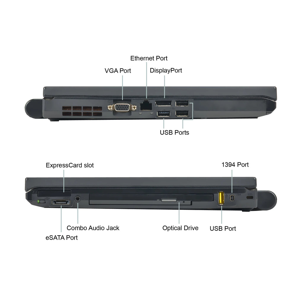 Gray 14.1" Laptop PC with Intel Core i5-520M Processor, 4GB Memory, 320GB Hard Drive and Windows 10 Pro D4413