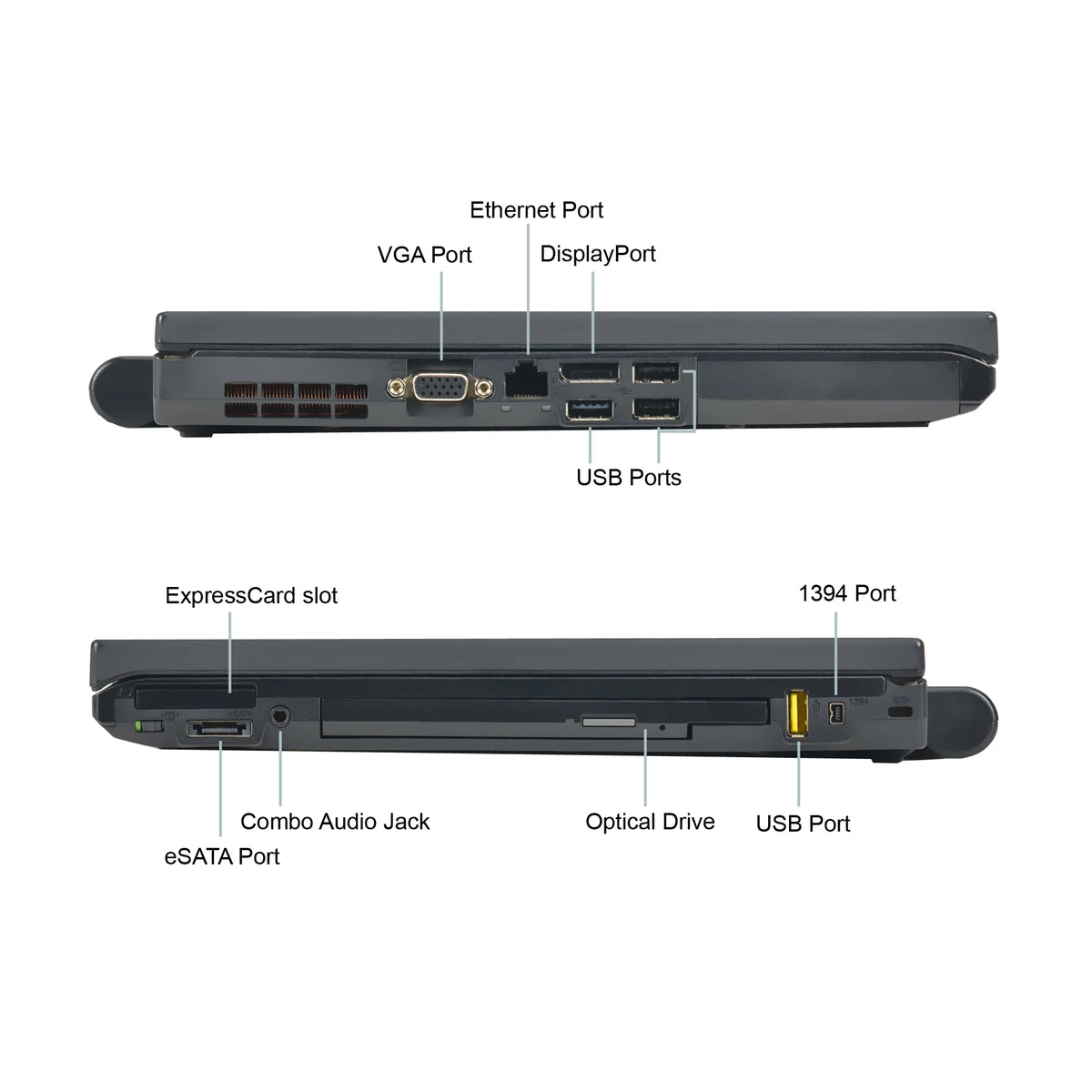 Gray 14.1" Laptop PC with Intel Core i5-520M Processor, 4GB Memory, 320GB Hard Drive and Windows 10 Pro D4413