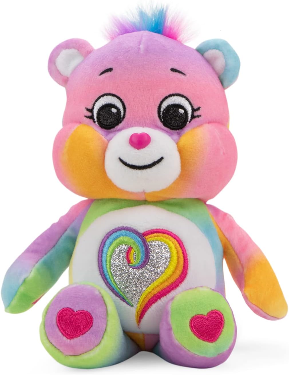 9" Tie Dye Glitter Plush Stuffed Animal D707777