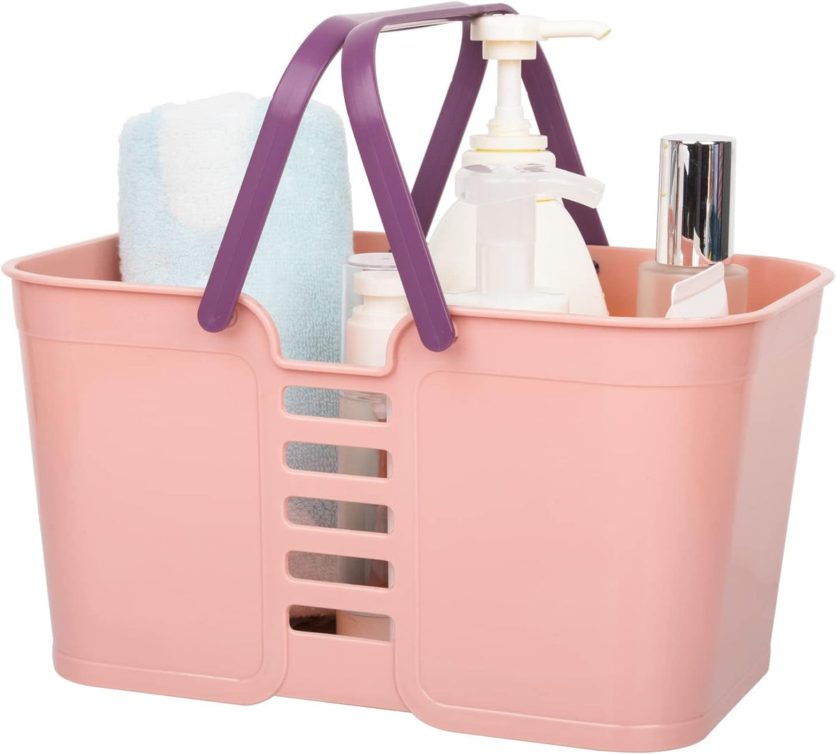 White Plastic Storage Baskets with Handles Z48294