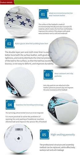 Soccer Ball Size 5 and Size 4 Thermally Bonded Match Ball with Seamless Stitching T749953