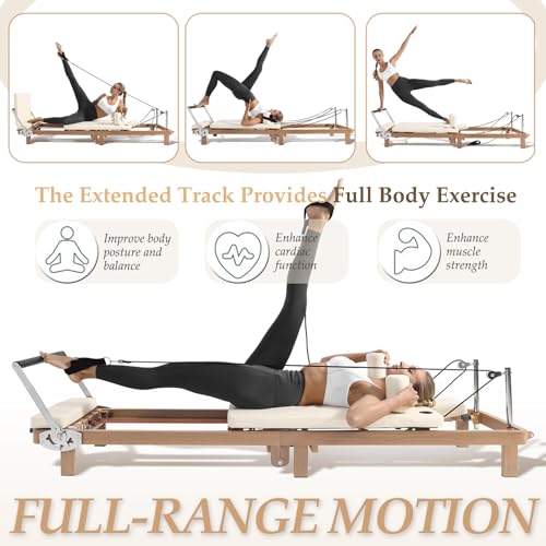 Adjustable Resistance Pilates Reformer with Jumpboard C703981