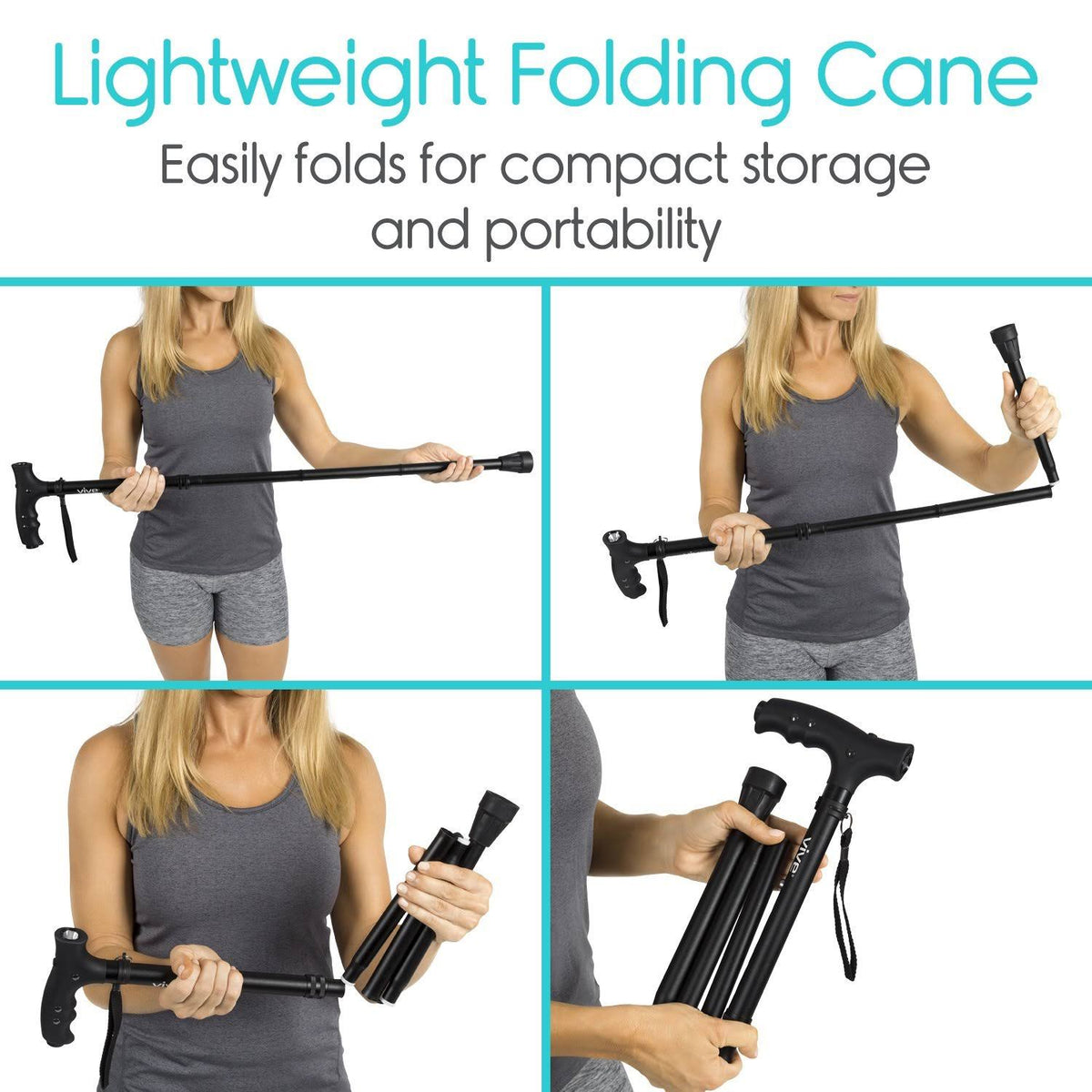 Adjustable LED Folding Cane G730637
