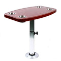 Adjustable Pedestal Table with 4 Cup Holders H100