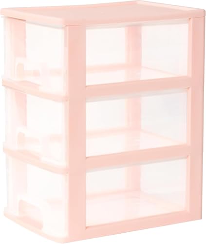 White Plastic 3 Drawer Desktop Organizer U336471