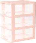 White Plastic 3 Drawer Desktop Organizer U336471