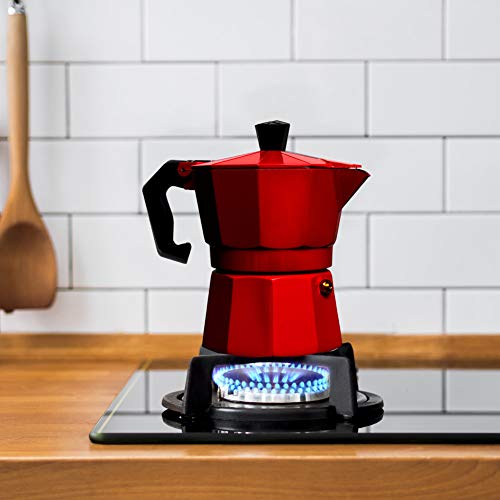 Aluminum Moka Pot Coffee Maker with Coffee Mug, 3 Espresso Cup 5 oz A4455