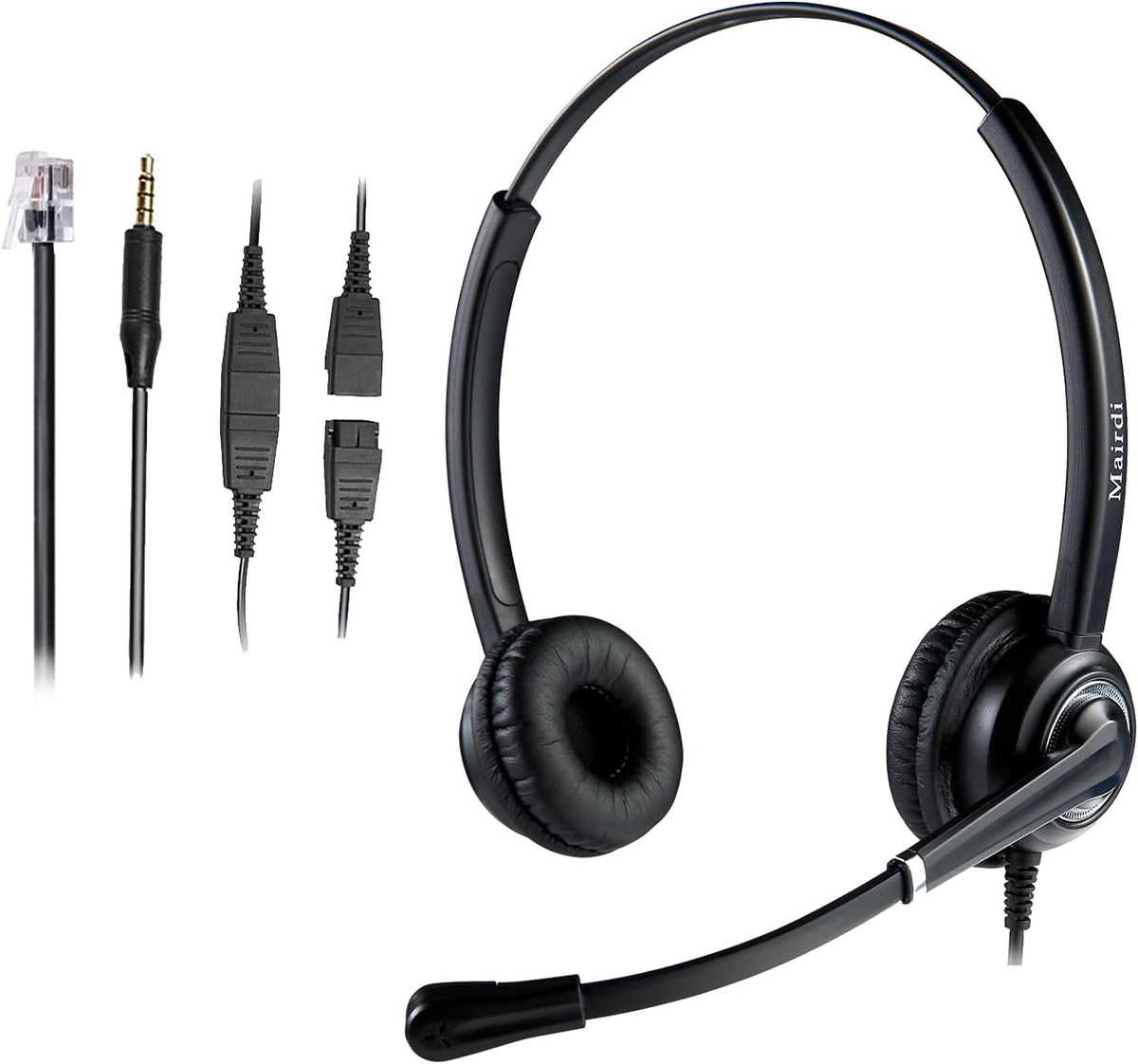 Binaural Telephone Headset with Noise Cancelling Microphone Y2318